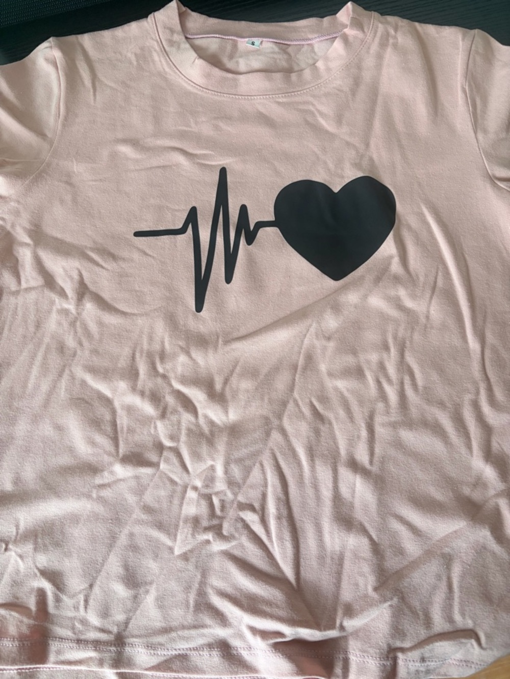 NWOT Pink Heartbeat Graphic Tee - Picture 4 of 5
